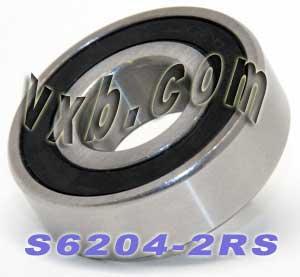 S6204-2RS Stainless Steel Bearing Sealed 20x47x14 - VXB Ball Bearings