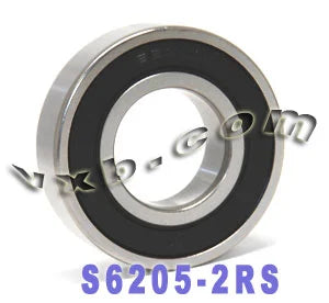 S6205-2RS Stainless Steel Sealed Bearing 25x52x15 - VXB Ball Bearings