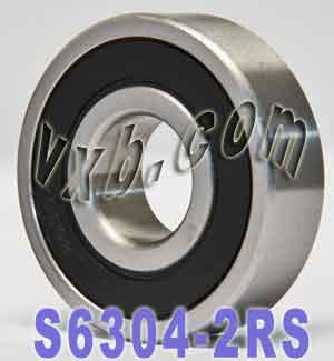 S6304-2RS Stainless Steel Sealed Bearing 20x52x15 - VXB Ball Bearings