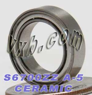 S6700ZZ Ceramic Bearing ABEC-5 Stainless Steel Shielded 10x15x4 Bearings - VXB Ball Bearings