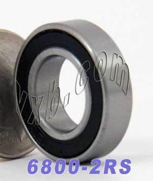 S6800-2RS Hybrid Ceramic Bearings 10x19x5 mm Ceramic Stainless Steel Sealed Bearings - VXB Ball Bearings