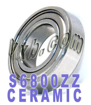 S6800ZZ Bearing Ceramic Stainless Steel Shielded 10x19x5 - VXB Ball Bearings