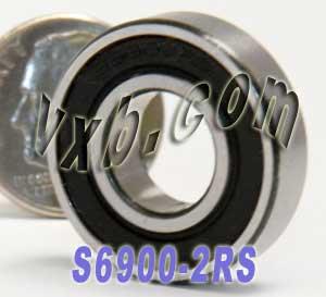 S6900-2RS 10x22x6 Bearing Stainless Steel Sealed - VXB Ball Bearings