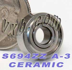 S694ZZ Ceramic Bearing ABEC-3 Stainless Steel Shielded 4x11x4 Bearings - VXB Ball Bearings