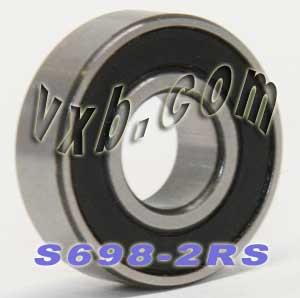 S698-2RS Bearing Stainless Steel Sealed 8x19x6 Miniature - VXB Ball Bearings