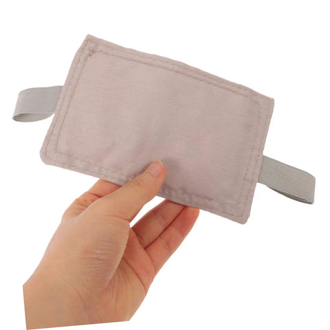 Three Piece Safety Door Stopper Set With Elastic Straps Cushions Doors, shown with elastic straps and cushioned surface