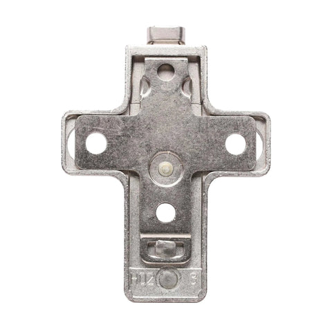 Front view of 10 Pack Salice Screw On Domi Mounting Plate 2mm Frameless Cabinet Hinge Base Zinc Die Cast