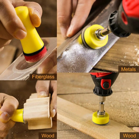 1 Inch Hook And Loop Sanding Discs Wet Dry 180 Pcs Grits 60 To 10000 Backing Pad on fiberglass, metal, and wood