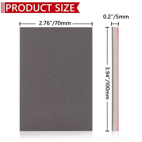 Dimensions of a sanding sponge from 24 Piece Sanding Sponge Set 3x4 Inch With Grit Range 120 To 3000 Hook And Loop
