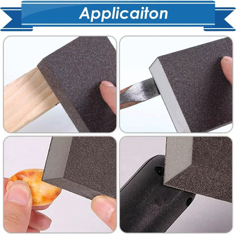 Six Piece Sanding Sponge Set Washable Reusable 60 80 120 220 Grits for Wood in various applications