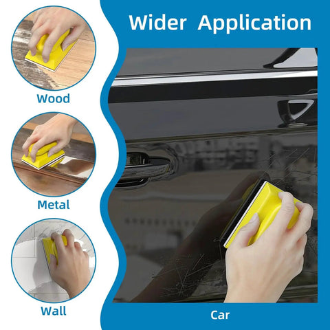 Using 25 Piece Sanding Sponge Set 120-600 Grit 3x4 Inch Wet Dry Foam Blocks for Wood, metal, wall, and car surfaces