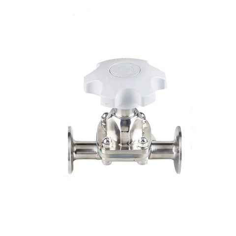 Sanitary Diaphragm Valve For Brewing And Dairy Built Rugged Half To One And A Half Inch SS316L Stainless Steel Clamp Valve With OD32 Clamp 50.5