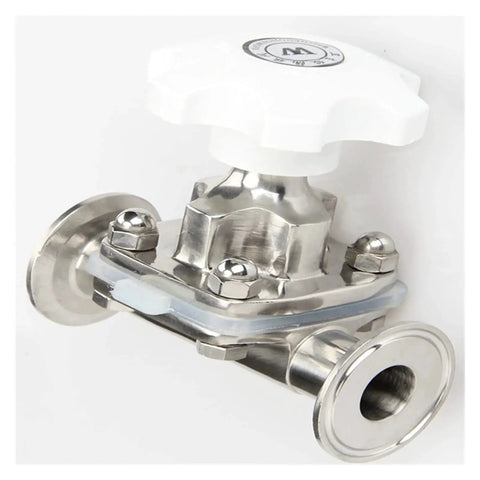 Sanitary Diaphragm Valve For Brewing And Dairy Built Rugged Half To One And A Half Inch SS316L Stainless Steel Clamp Valve