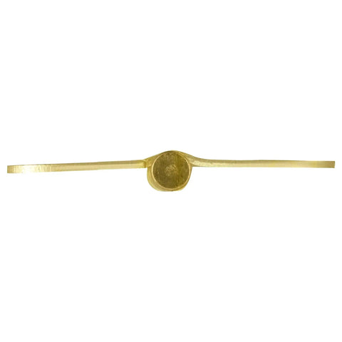 Heavy Duty Interior Door Hinges 3.5 Inch By 3.5 Inch 5 Eighth Inch Radius Satin Brass 10 Pack side profile view