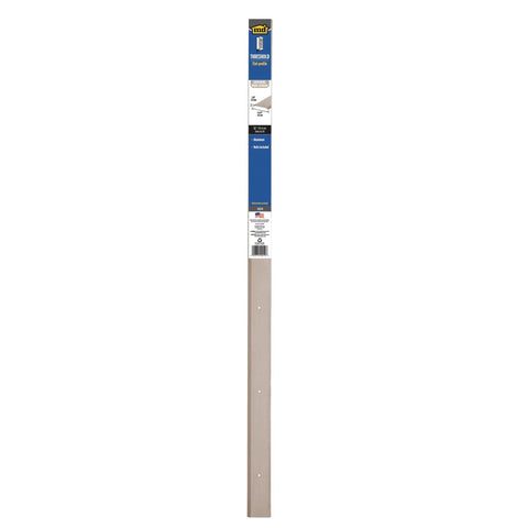 1-3/4 in. x 1/8 in. x 36 in. Satin Nickel Aluminum Flat Profile Threshold for Interior Doorways in packaging