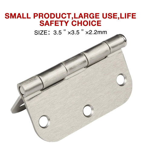 30 Pack Satin Nickel Brushed Interior Door Hinges 3.5 Inch Flat Iron Hinge With Five Eighths Inch Radius Rounded Corners Rotates 270 Degrees Includes 180 Screws Ideal For Doors Cabinets Boxes Farmhouse Bedroom Office Living Room Decor on a white background