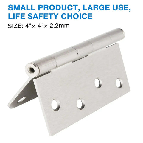 3 Pack Heavy Duty Satin Nickel Door Hinges For 4 Inch Doors With Square Rounded Corners And Five Eighths Inch Radius, 4" x 4" size