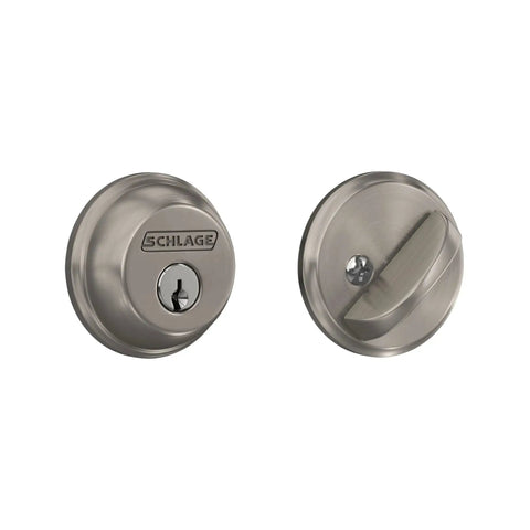 Front and side view of High Security Exterior Deadbolt With Hardened Bolt Anti Pick Pins And Anti Drill Plates Keyed Deadbolt For Exterior Doors