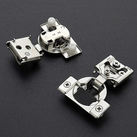 10 Pack 5 Pairs One Half Inch Overlay Soft Close Hinges For Kitchen Cabinets Satin Nickel Concealed Stainless Steel Hidden Hinges