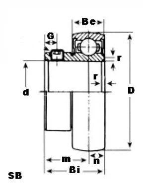 SB204 Bearing 20mm Bore Insert Mounted Bearings - VXB Ball Bearings