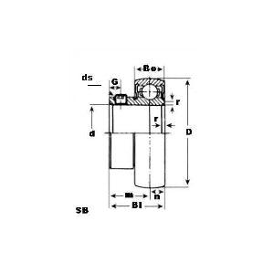 SB206-20 Bearing 1 1/4" Bore Insert Mounted Bearing