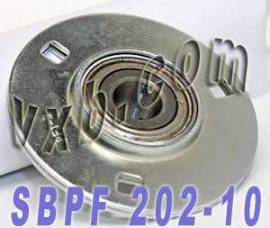 SBPF202-10 5/8 Pressed Steel Bearing 3-Bolt Flanged Mounted Bearing