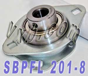 SBPFL201-8 Pressed Steel Housing Unit 2-Bolt 1/2" Flanged Bearing