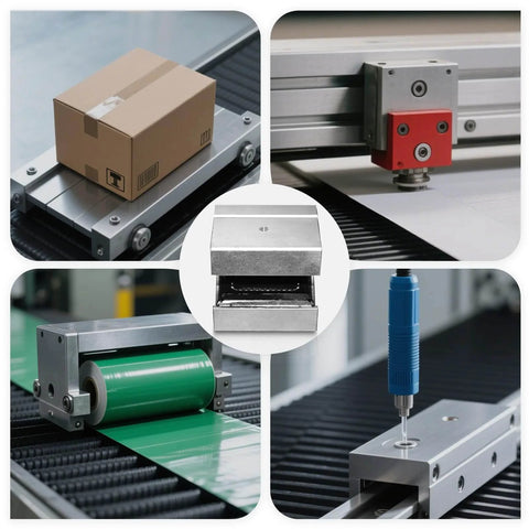 2pcs SBR12 LUU aluminum block 20mm linear motion ball bearing slide block match for SBR12 LUU 20mm linear guide rail for CNC axis motion