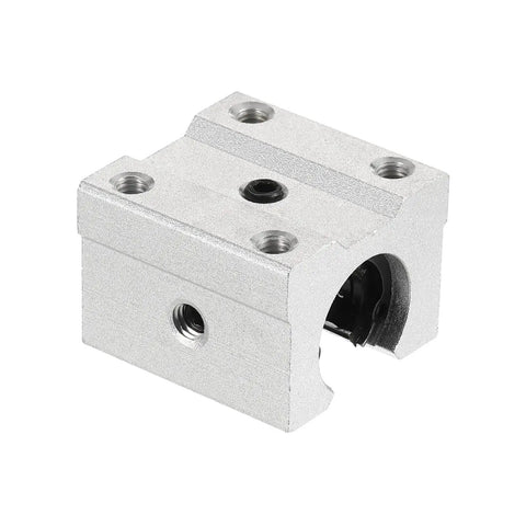 Silver tone 2 Pack SBR12UU Linear Bearing Block For 12mm Open Slide Guides Aluminum Long Block For SBR12 Linear Motion Shafts