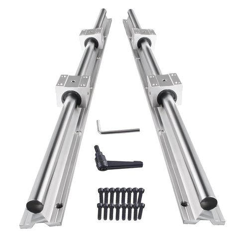 SBR16 1200mm Linear Rail Guide SBR16 Fully Supported Linear Slide Rail with 4Pcs Industry-Standard SBR16UU Slide Ball Bearing Block