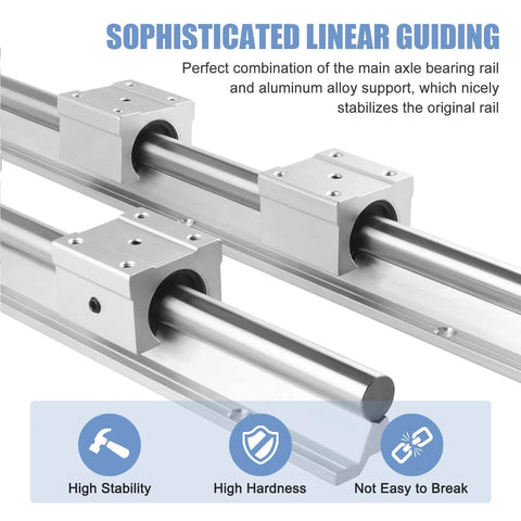 SBR16 1200mm Linear Rail Guide with SBR16UU Slide Ball Bearing Blocks for CNC Systems