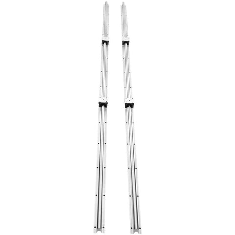 Two long 1800mm SBR20 steel rails with sliding blocks from the SBR20 Linear Rail Kit for CNC routers and automation machines.