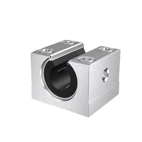 SBR25UU Open Sliding Bearing Block for 25mm linear guides, aluminum alloy, front view, part of 4 pack for SBR25 CNC rails.