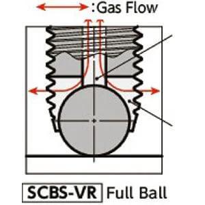 SCBS-M5-12-VR NBK Clamping Cap Vacuum Vented Screws - full ball to firmly secure workpiece for Vacuum Devices Made in Japan