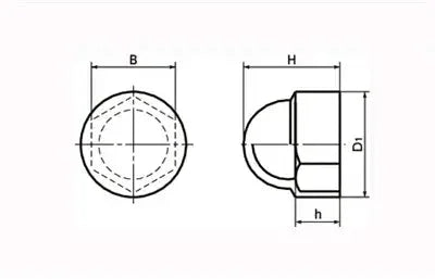 SCH-8 NBK Cover Caps for Hex Head Screw - Made in Japan - Pack of 20
