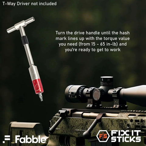 15-65 Inch Lbs All-in-One Torque Driver Bundles with 6-25 Inch Lbs Mini All-in-One Torque Driver on rifle scope