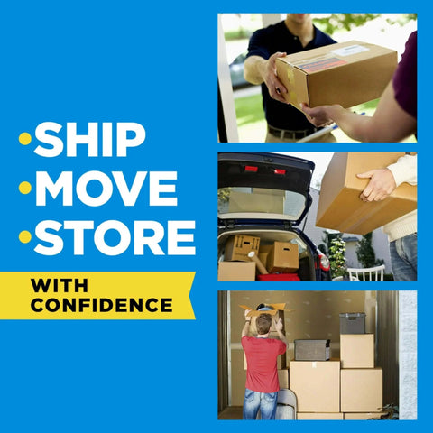 People using Scotch Heavy Duty Packing Tape Clear 1.88 In X 22.2 Yd With Dispenser 6 Roll Pack for moving and securing boxes.