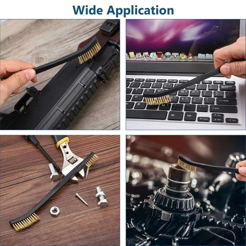 Scratch Brush Set for Gun Cleaning, Double-Ended Wire Bristle Brushes 9 Packs used for gun, keyboard, and mechanical cleaning.