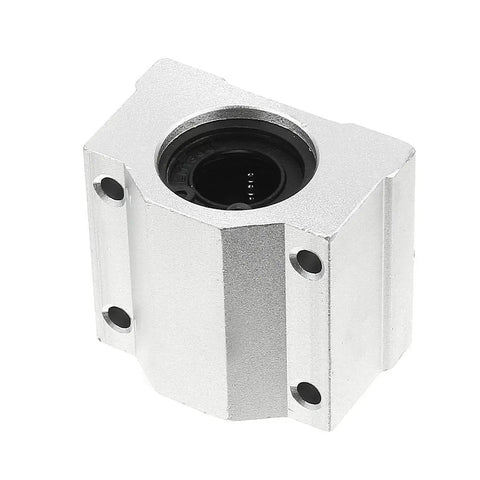 SCS13UU Linear Ball Bearing Slide Block Set, 13mm Bore, aluminum housing, used for CNC and 3D printers, double seal visible
