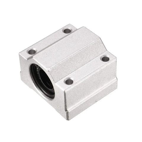 Front view of SCS13UU Linear Ball Bearing Slide Block Set, 13mm Bore, 2 Pack, Double Seal Dust Sealed Precision Guide Bearing for CNC