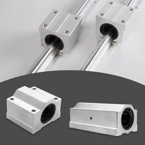 4Pcs SCS8UU Linear Motion Ball Bearing Slide Block ID 8mm Aluminum Bushing Linear Rail Support Guide Shaft Bearing for Printer Parts