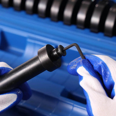 Close-up of hex wrench from 52 Piece Bushing Bearing And Seal Driver Kit Pro Grade For Transmission Bearings And Axle Seals