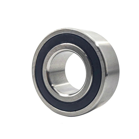 Sealed double row angular contact bearing 12x21x7mm delivers high speed, high load performance for pumps, compressors, gearboxes and CNC machinery; 2-pack 3801B-2RS