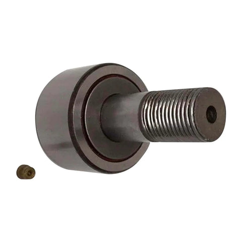 Close-up of Sealed Cam Follower Bearing Stud CF-1/2-SB CR-1/2-XB 1/2" x 3/8" for McGill, Smith, showing threaded stud and bearing