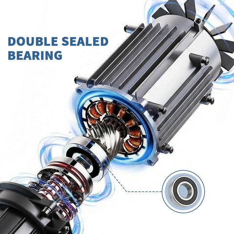 20-Pack 608-2RS Sealed Deep Groove Ball Bearings, GCr15 Bearing Steel shown in motor application with double-rubber shields