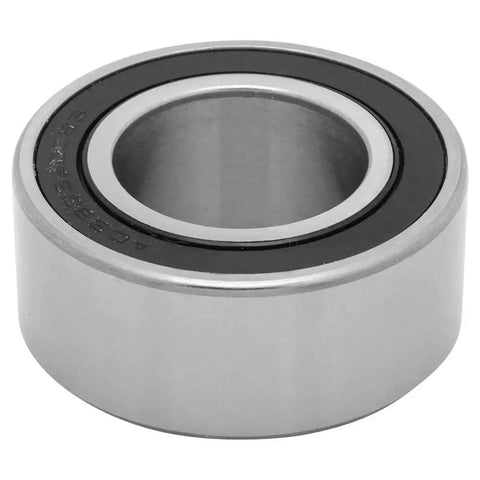 Close-up of four sealed double row angular contact ball bearing 30mm bore by 55mm outer and 23mm wide with dual rubber seals