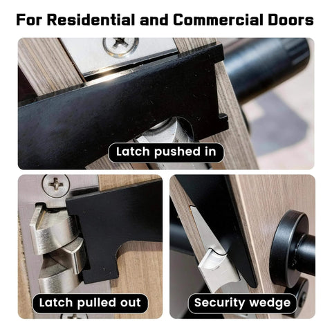 Close-up of Pro Grade Firefighting Tool Set showing latch and security wedge on door for emergency rescue usage.