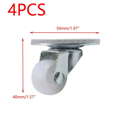 Self Adhesive Caster Wheel Set Four Pack Heavy Duty Swivel Casters With 360 Degree Rotation For Carts Furniture And Storage Boxes