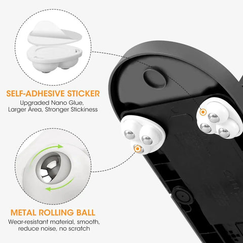 Self Adhesive Caster Wheels 8 Pack Small Furniture Sliders and Appliance Rollers with swivel 360 degrees showing adhesive stickers and metal rolling ball details