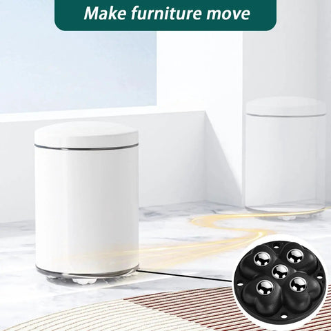 Self Adhesive Caster Wheels With 360 Degree Swivel Stainless Steel Rollers on kitchen trash can, black pack of four